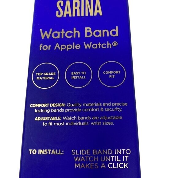 SARINA SILICONE SPIRIT BAND FOR APPLE WATCH 38/40mm ROYAL BLUE NEW IN PACKAGE - Picture 6 of 6